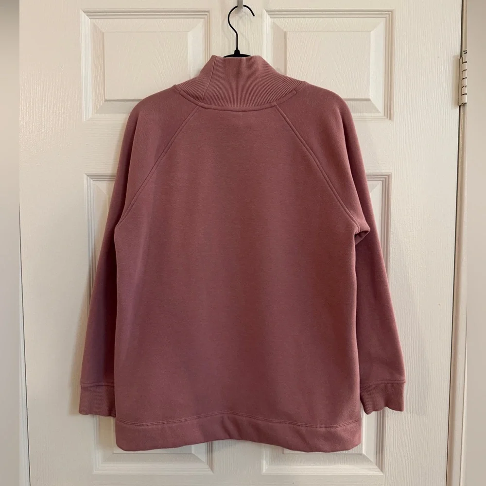 Athleta ‘Cozy Karma’ Side Zip Funnel Neck Plush Interior Sweatshirt - Women’s S - Picture 3 of 7